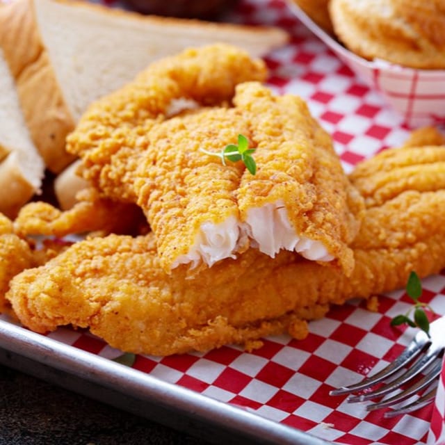 Louisiana Fried Catfish Dinner.