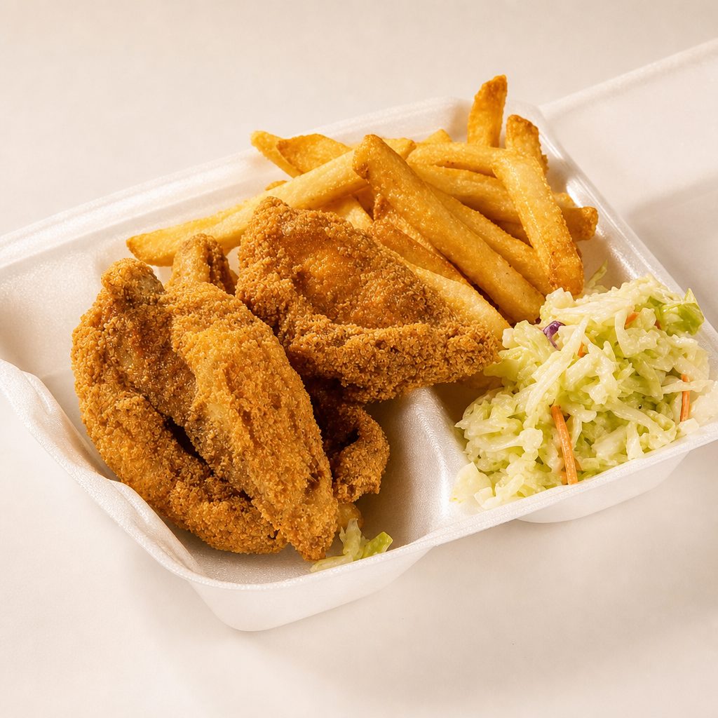 Louisiana Fried Perch Dinner.